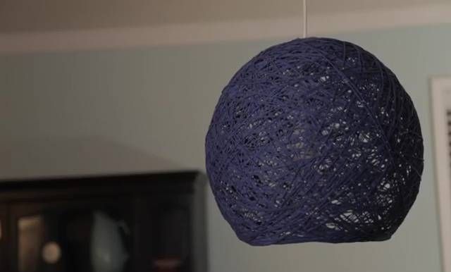 Diy Lampshade: How To Make Yarn Globe Lanterns, String Lights For Diy Yarn Lights (View 11 of 15)