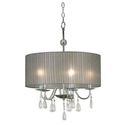 Drum – Pendant Lights – Hanging Lights – The Home Depot Pertaining To Drum Pendant Lights (Photo 1 of 15)