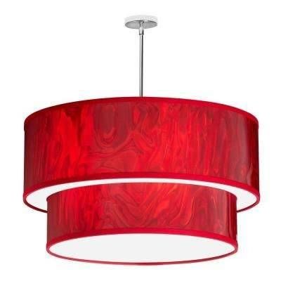 Drum – Red – Pendant Lights – Hanging Lights – The Home Depot For Red Drum Pendants (View 4 of 15)