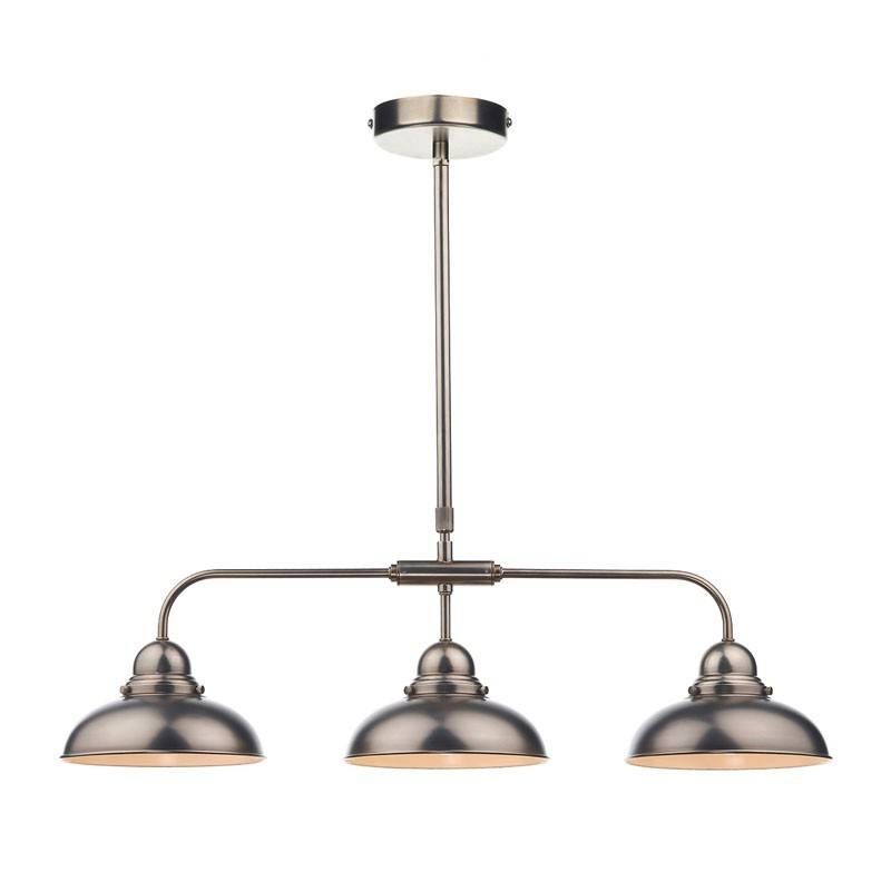 Dynamo Triple Pendant – Antique Chrome – Lighting Direct Within 3 Lights Pendant Fitter (Photo 2 of 15)