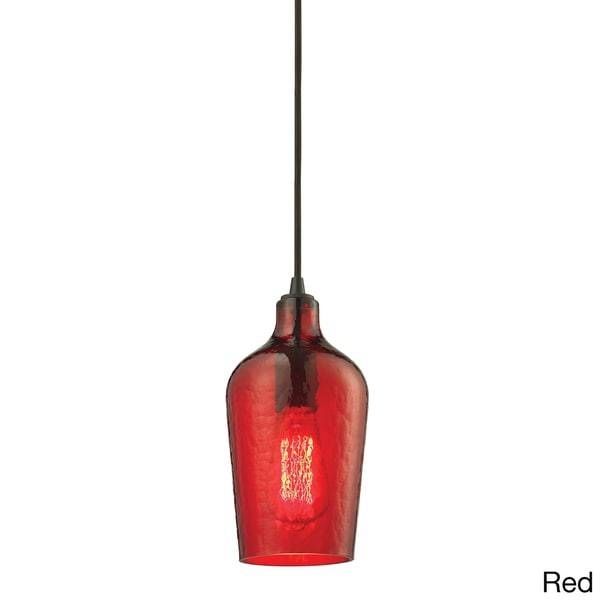 Elk Lighting Hammered Glass Oil Rubbed Bronze Single Light Mini In Hammered Pendant Lights (View 9 of 15)