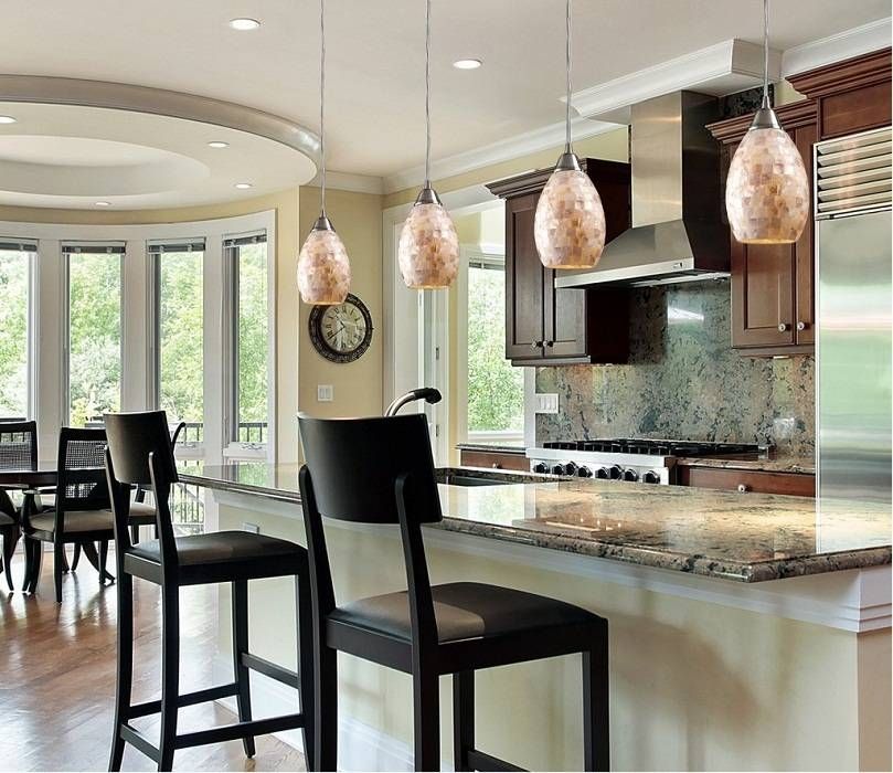 Simple Cool Kitchen Pendant Lights with Simple Decor