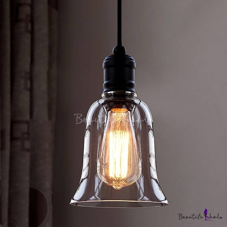 Fashion Style Glass, Bell, Pendant Lights Industrial Lighting Regarding Glass Bell Shaped Pendant Light (Photo 1 of 15)