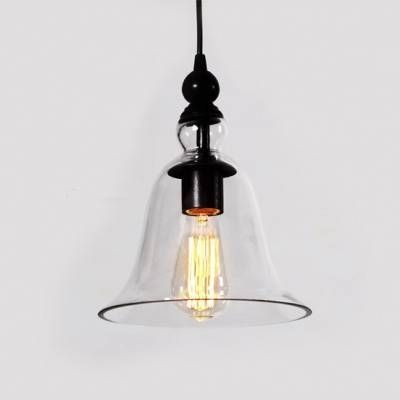 Fashion Style Pendant Lights, Bell Industrial Lighting Intended For Glass Bell Shaped Pendant Light (Photo 5 of 15)