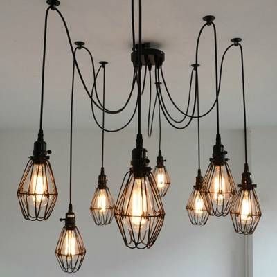Fashion Style Swag Industrial Lighting – Beautifulhalo In Multiple Pendant Lighting Fixtures (View 7 of 15)