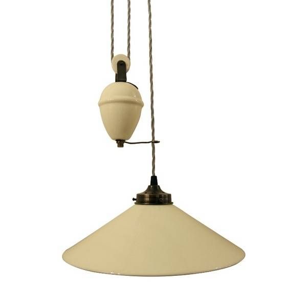 French Rise And Fall Pendant Lamp – Naturel From Lights 4 Living In Rise And Fall Pendant Lights (View 14 of 15)