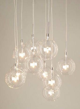 Glass & Crystal Spiral Pendant Chandelier – Ceiling Lights – Home Intended For Cluster Glass Pendant Lights Fixtures (View 9 of 15)
