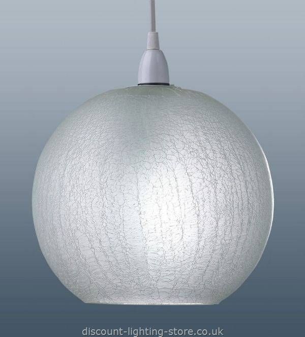 Glass Light Shades For Ceiling Lights | Roselawnlutheran Throughout Crackle Glass Pendant Lights (Photo 4 of 15)