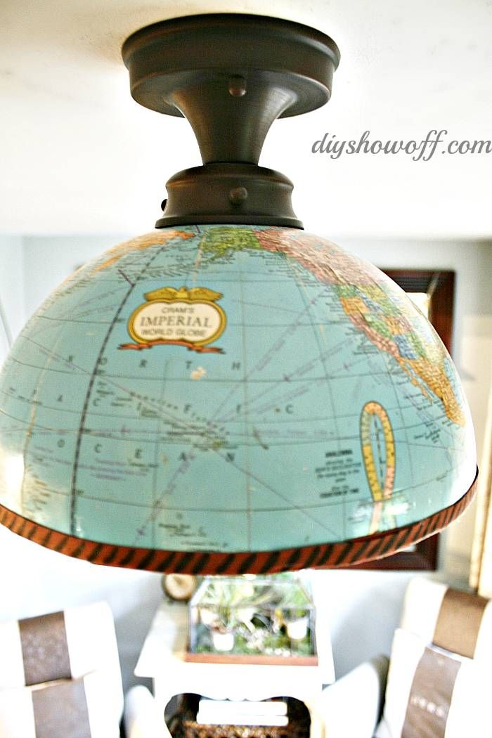 Globe Diy Projects As The World Turns – The Cottage Market Within World Globe Lights Fixtures (View 11 of 15)