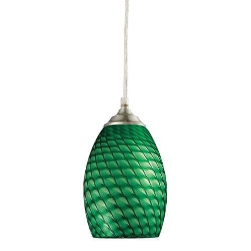Green Mini Pendant Lighting | Bellacor With Green Glass Pendant Lighting (Photo 1 of 15)