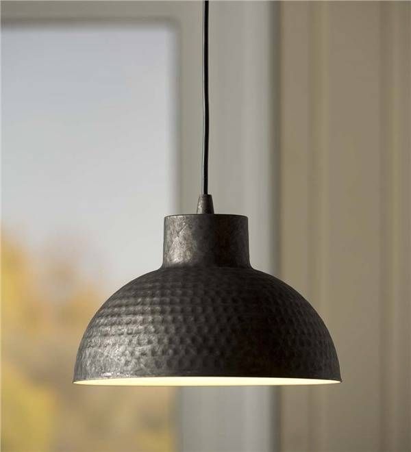 Hammered Galvanized Dome Pendant Light | Lamps & Lighting Regarding Hammered Pendant Lights (Photo 1 of 15)