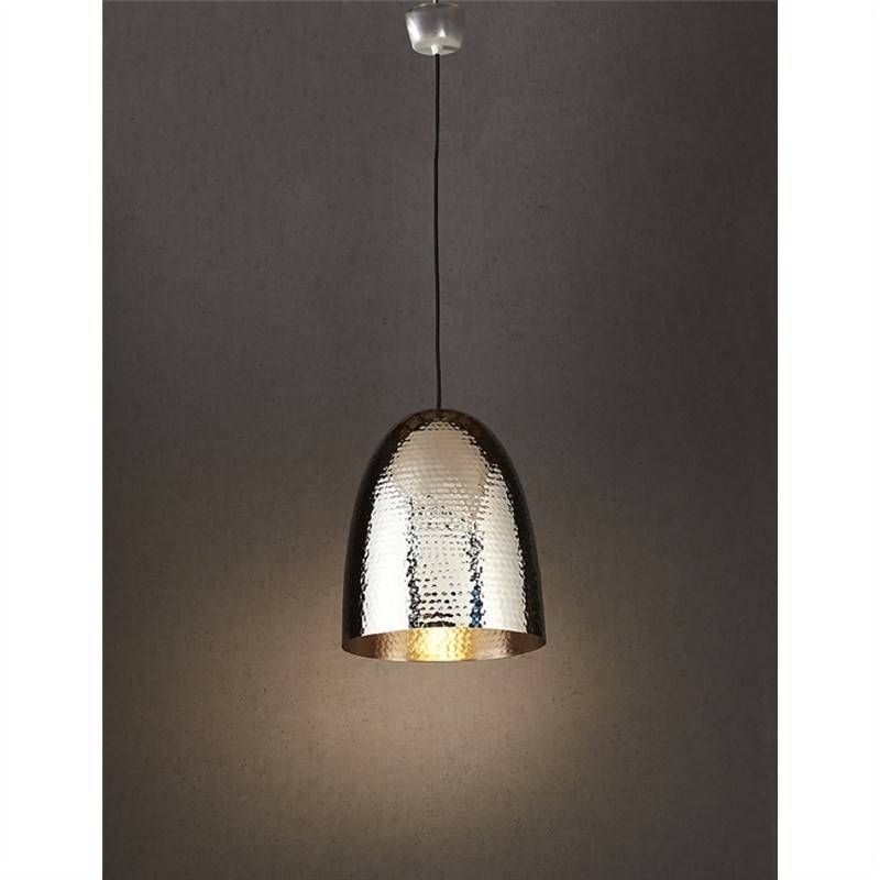 Hammered Metal Pendant Light, Silver Throughout Hammered Pendant Lights (View 6 of 15)