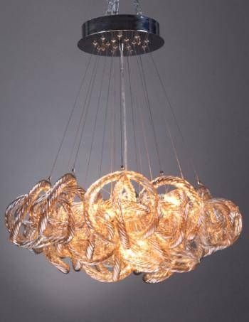 Hand Blown Glass Fixture | Residential Lighting With Hand Blown Lights Fixtures (Photo 2 of 15)