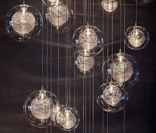 Hand Blown Glass Lighting | Foyer Lighting & Staircase Chandelier Pertaining To Hand Blown Lights Fixtures (Photo 5 of 15)