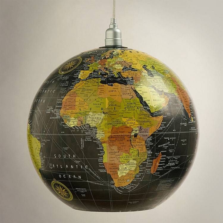 Hanging Globe Lamp Inside World Globe Pendant Lights (View 14 of 15)