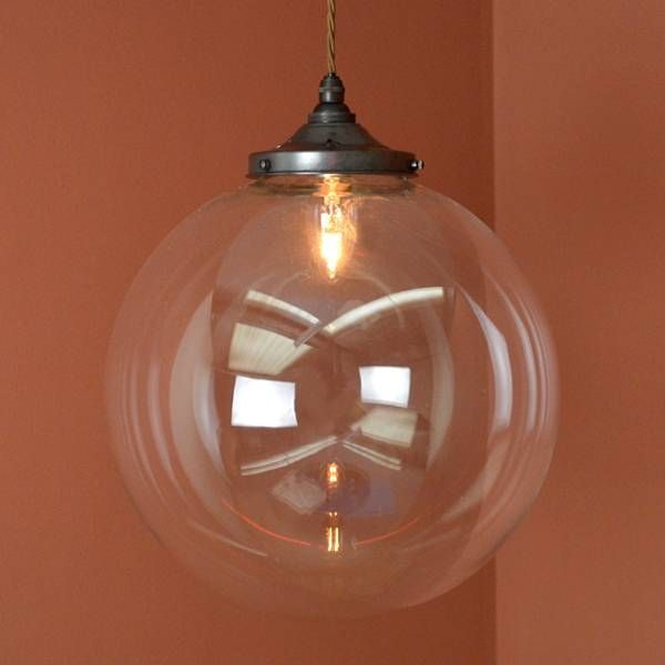 Holmfirth Pendant Light With Large Globe | Holmfirth Cord Pendant With Glass Pendant Lights Shades Uk (View 7 of 15)