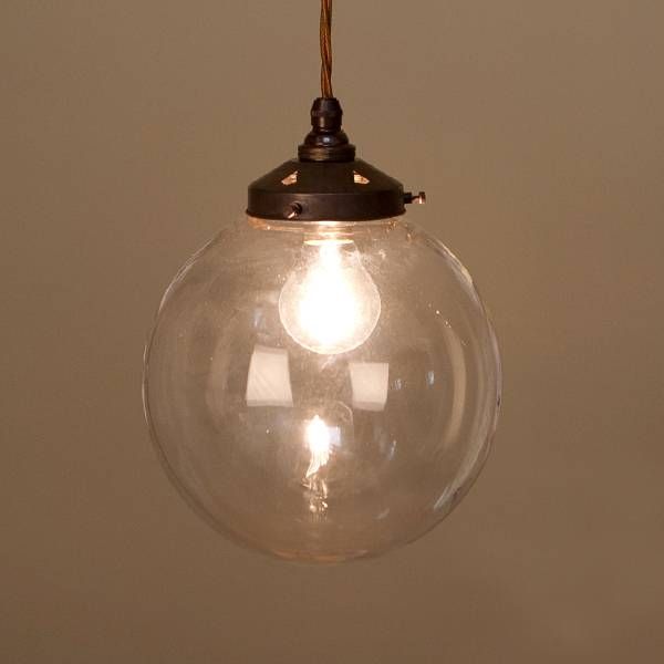 Holmfirth Pendant Light With Medium Globe | Holmfirth Cord Pendant In Glass Ball Pendant Lights Uk (Photo 1 of 15)