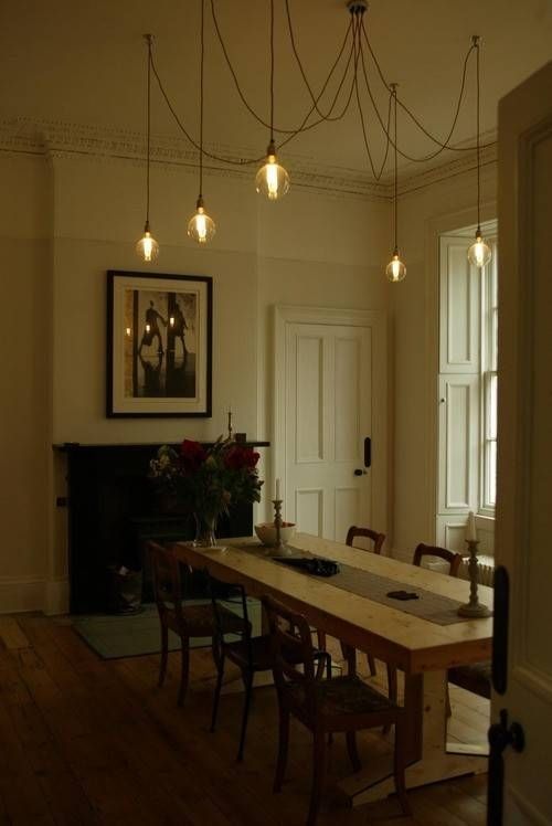 Home Decor + Home Lighting Blog » Blog Archive » Industrial For Bare Bulb Pendants (Photo 6 of 15)