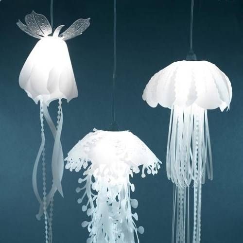 Home Lighting Jellyfish Pendant Light Regarding Motivate Glass Intended For Jellyfish Pendant Lights (View 8 of 15)