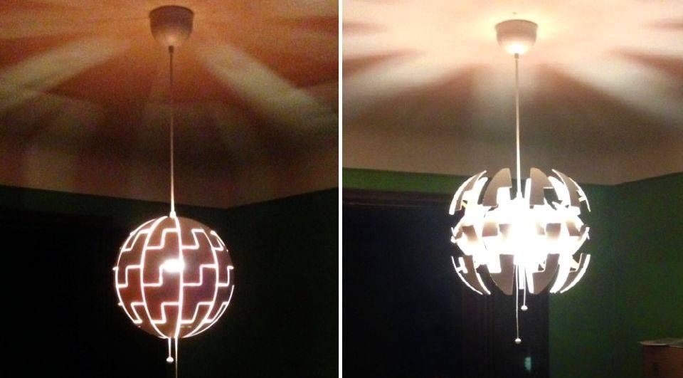 Ikea Launched Death Star Lamp For Avid Fans Of Sci Fi Flick Star Pertaining To Ikea Globe Lights (Photo 7 of 15)
