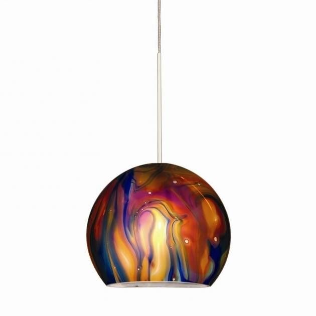 Incredible Large Italian Murano Glass Ball Pendant Lamp From For Murano Glass Lighting Pendants (Photo 10 of 15)