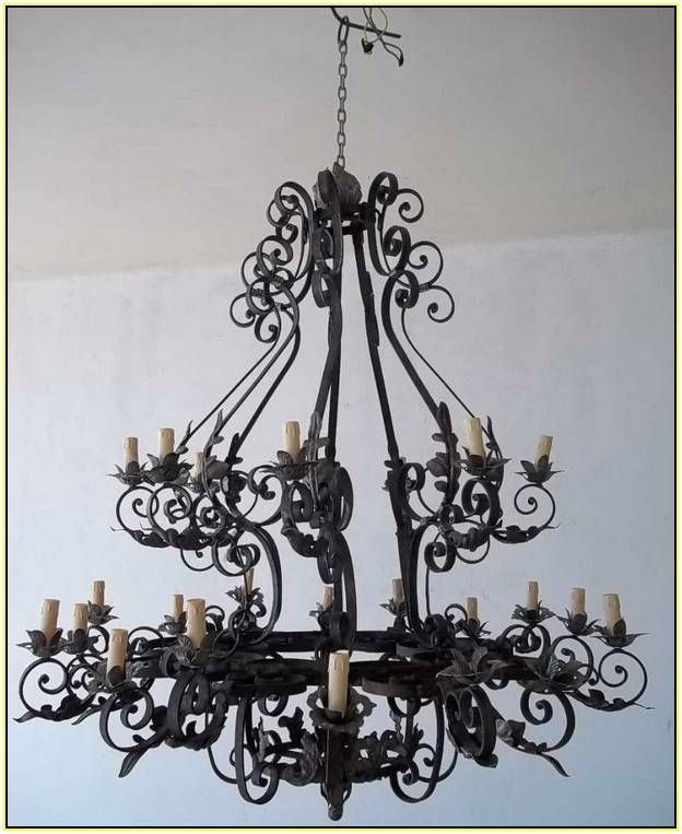Interesting Wrought Iron Chandeliers Rustic With Interior Home Within Wrought Iron Lights Australia (View 9 of 15)