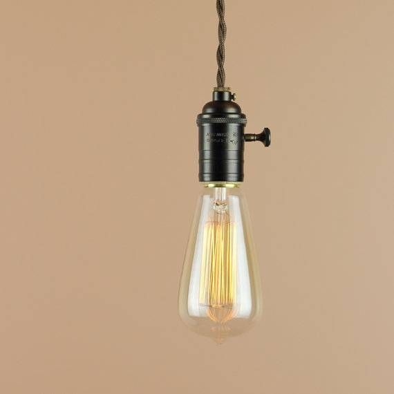 Items Similar To Bare Bulb Pendant Light – Edison Light Bulb For Exposed Bulb Pendant Lights (Photo 2 of 15)
