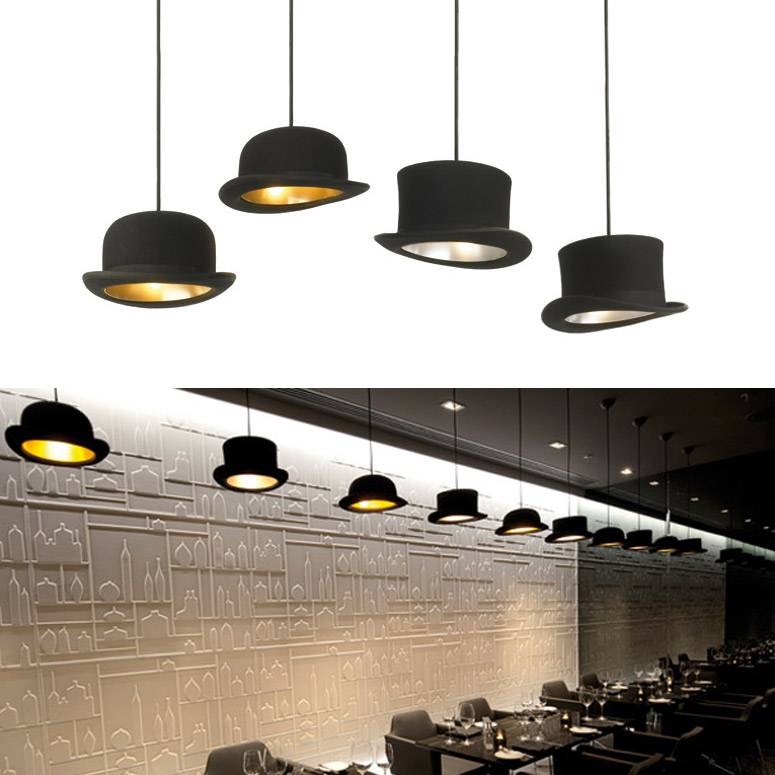 Jeeves And Wooster – Authentic Bowler And Top Hat Pendant Lights Pertaining To Jeeves And Wooster Pendant Lights (Photo 1 of 15)