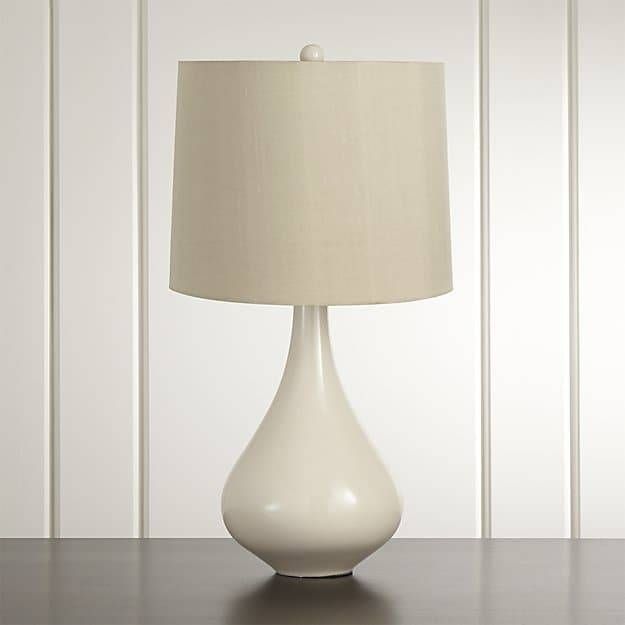 Kathryn White Porcelain Table Lamp | Crate And Barrel Pertaining To Crate And Barrel Shades (Photo 1 of 15)