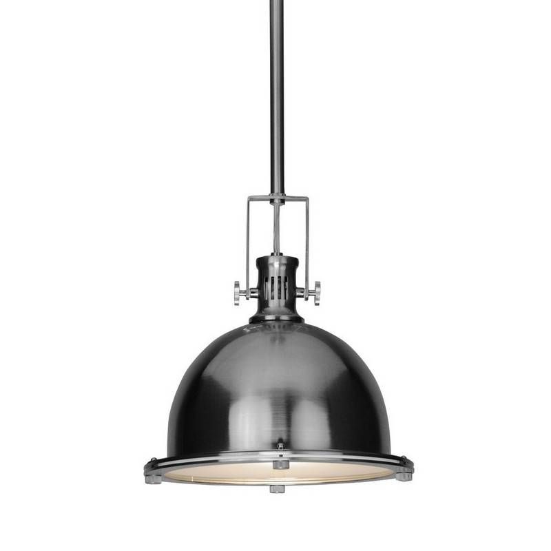 Kitchen Lighting Accessories Using Vintage Nautical Dome Stainless Regarding Stainless Steel Pendant Lights Fixtures (Photo 7 of 15)