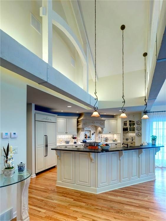 Kitchen With Cathedral Ceiling Inside Vaulted Ceiling Pendant Lights (Photo 8 of 15)