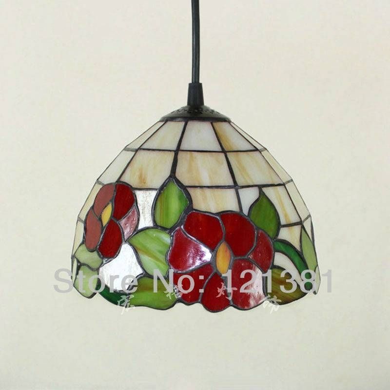 Lamp Light Fitting Picture – More Detailed Picture About Red Pertaining To Stained Glass Mini Pendant Lights (View 13 of 15)
