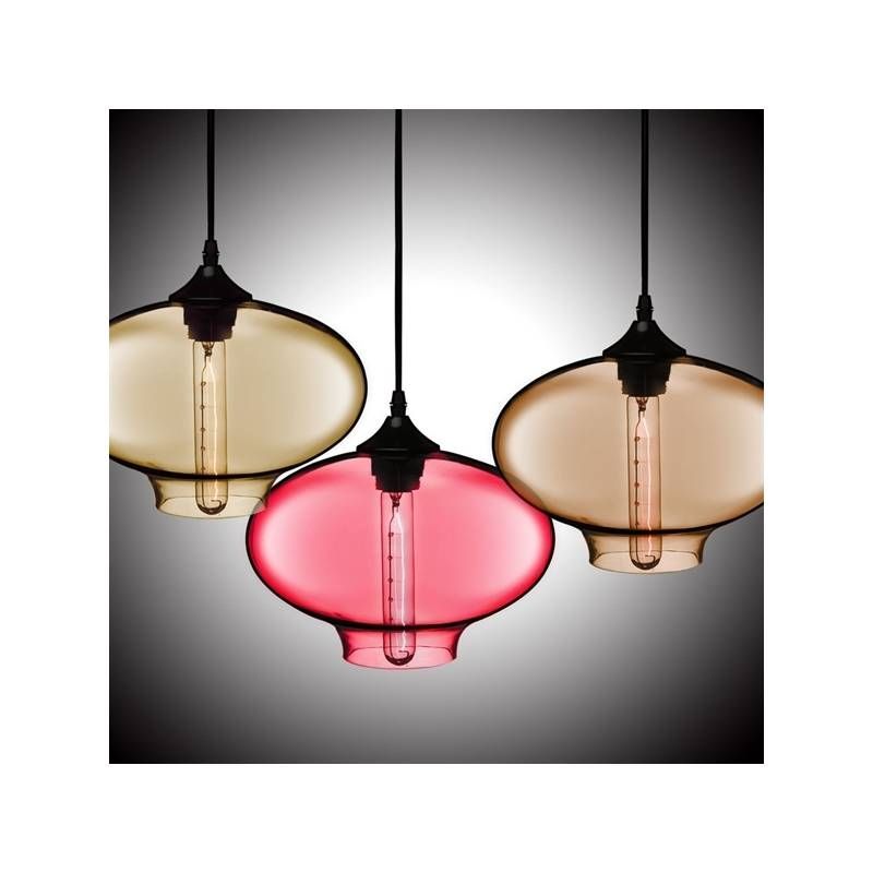 Lighting – Ceiling Lights – Pendant Lights – (in Stock) Hand Blown Throughout Hand Blown Glass Lights Fixtures (Photo 2 of 15)