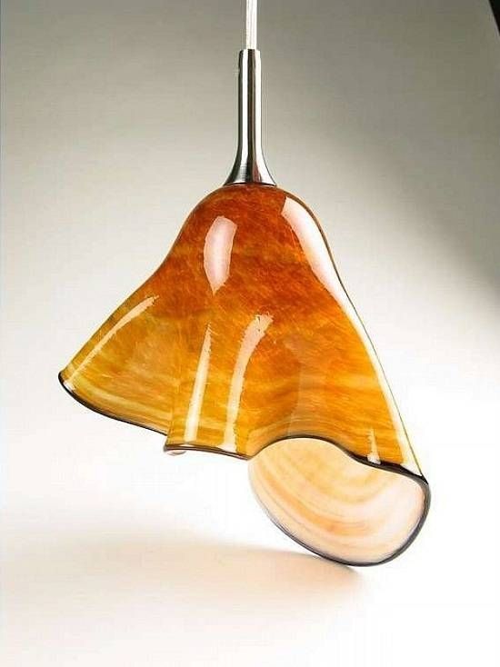 Lighting Design Ideas: Best Examples Of Art Glass Pendant Lights With Regard To Art Glass Mini Pendants (Photo 14 of 15)