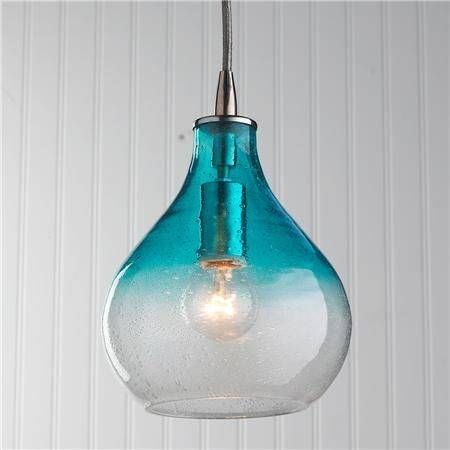 Lighting Design Ideas : Colored Glass Pendant Lights Teardrop 3 For Colored Glass Pendant Lights (Photo 5 of 15)
