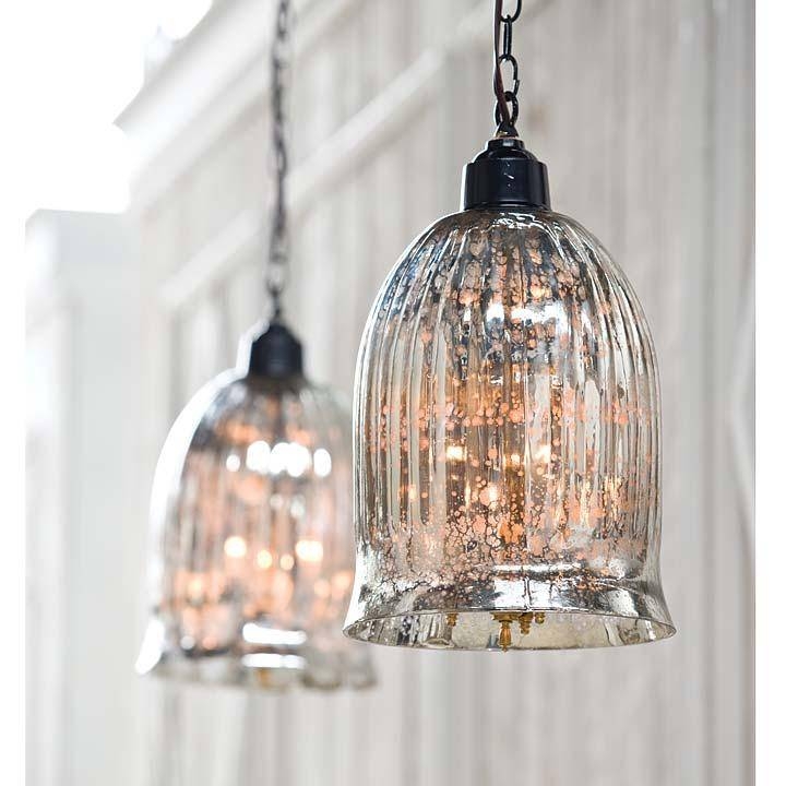 Featured Photo of 15 Photos Mercury Glass Pendant Lights Fixtures