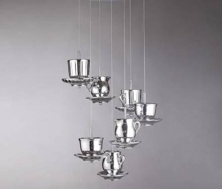 Litecraft's Quirky Tea Cups Pendant Light Embodies The Elements Of For Quirky Pendant Lights (Photo 1 of 15)