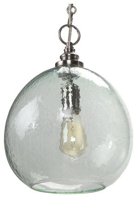 Madeira Coastal Beach Recycled Glass Float Pendant – Beach Style Regarding Recycled Glass Pendant Lights (View 4 of 15)