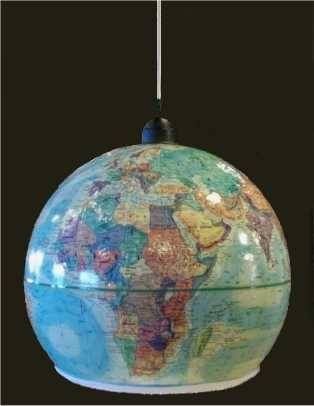 Make A Pendant Light Out Of An Outdated World Globe With World Globe Lights Fixtures (Photo 4 of 15)