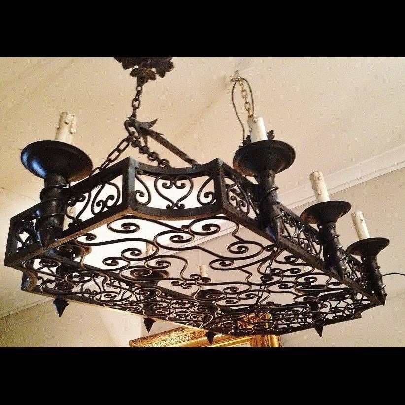 Mark Koronowicz Antiques With Regard To Wrought Iron Lights Fittings (Photo 15 of 15)