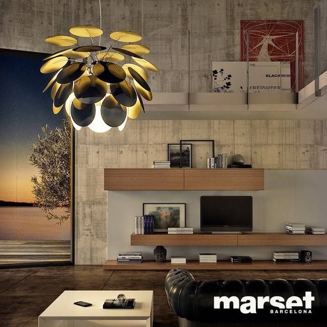 Marset Discoco Pendant Light Black Gold Intended For Discoco Pendant Lights (Photo 6 of 15)