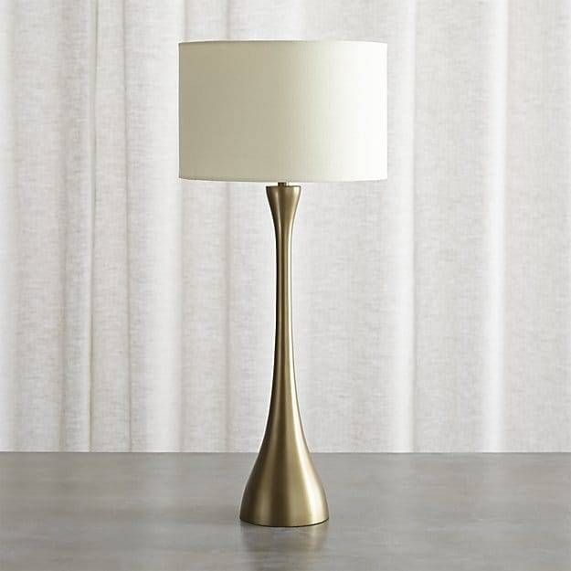 Melrose Brass Table Lamp | Crate And Barrel With Crate And Barrel Shades (Photo 4 of 15)