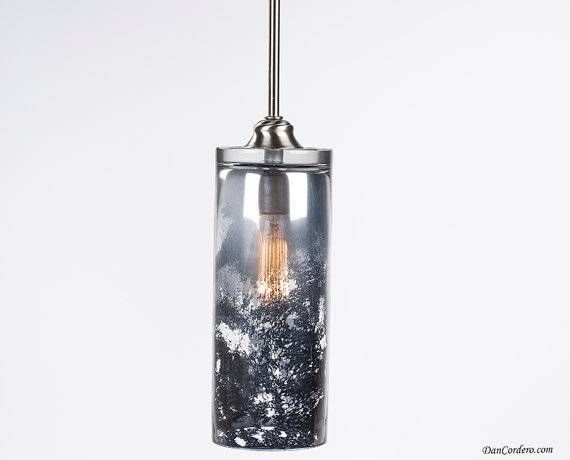 Mercury Glass Pendant Light Fixture Edison Bulb Intended For Blue Mercury Glass Pendant Lights (View 15 of 15)