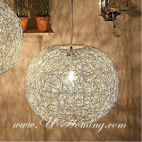 Mesh Wire Ball Pendant Lamp Fabric Pendant Ceiling Light – Buy Inside Wire Ball Pendant Lights (View 7 of 15)