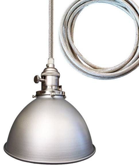 Metal Factory Industrial Stainless Steel Cord Pendant Light Intended For Stainless Steel Pendant Lights Fixtures (View 15 of 15)