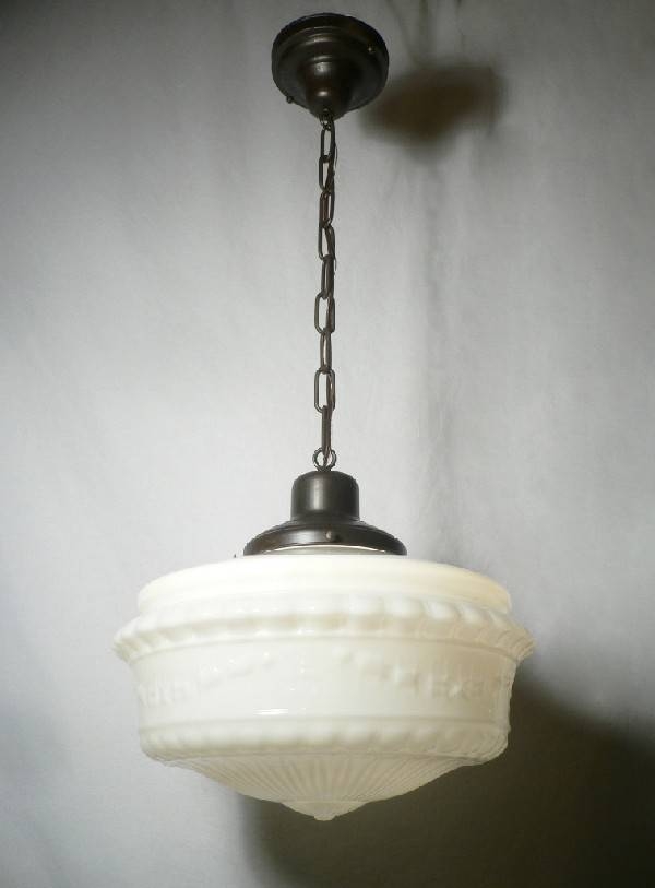 Milk Glass Pendant Light – Hbwonong In Milk Glass Pendants (Photo 1 of 15)