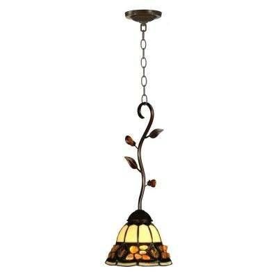 Mini – Dale Tiffany – Pendant Lights – Hanging Lights – The Home Depot Regarding Tiffany Mini Pendants (View 13 of 15)