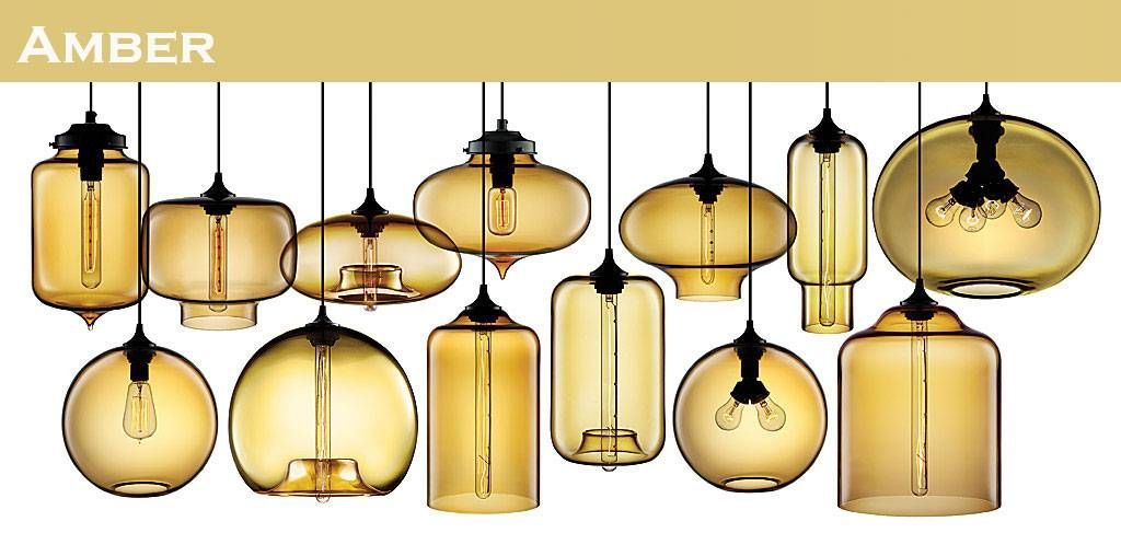 Modern Glass Pendant Lamp – Macer Home Decor In Brown Glass Pendant Lights (Photo 10 of 15)