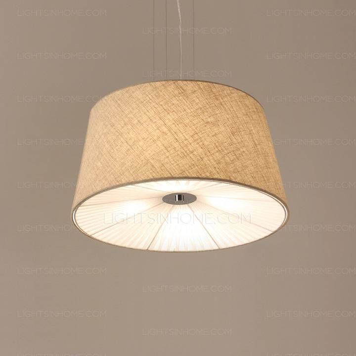Natural 4 Light E26/e27 Screw Base Fabric Dining Room Pendant Lights Regarding Screw In Pendant Lights Fixtures (View 8 of 15)