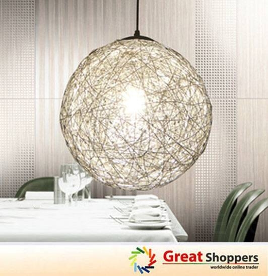 New Modern Contemporary Wire Ball Globe Ceiling Light Pendant Lamp Pertaining To Wire Ball Lights Pendants (Photo 1 of 15)